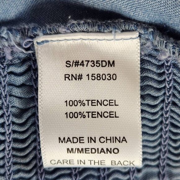 Love Tree Blue Chambray Mini Bodycon Dress Size Medium Blue Bodycon Denim Dress - Picture 8 of 10